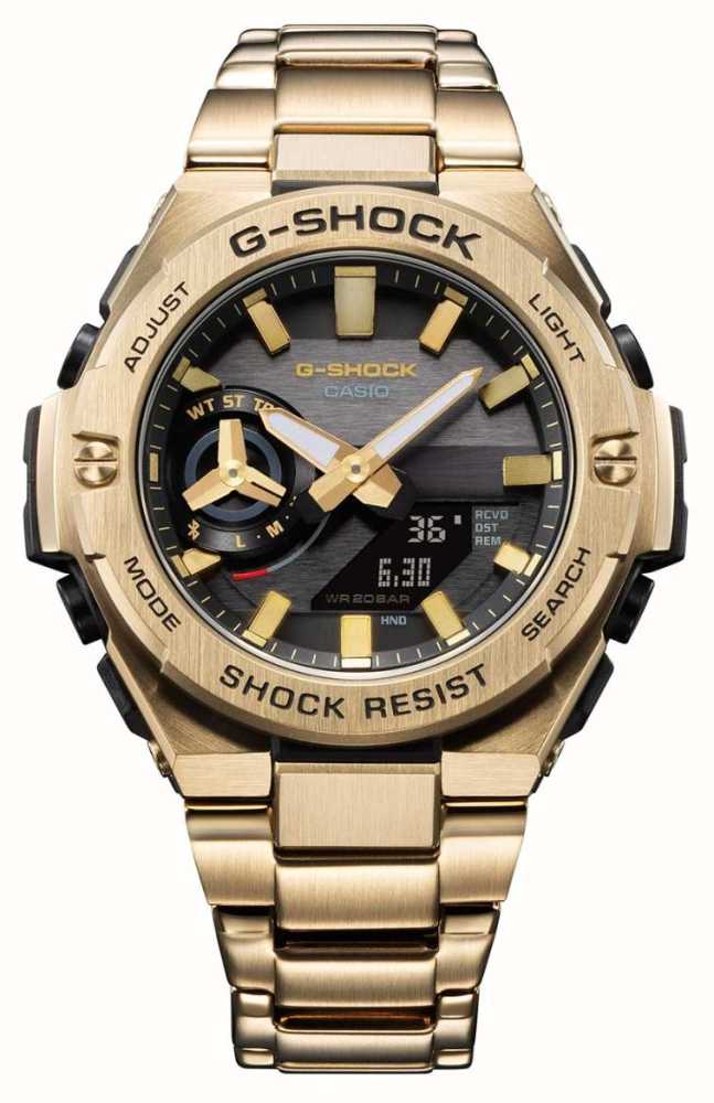 Casio G Steel B Series Gold Toned Solar Powered Watch GST