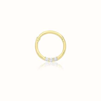 James Moore TH 9ct Yellow Gold Cubic Zirconia Septum Ring ES2054