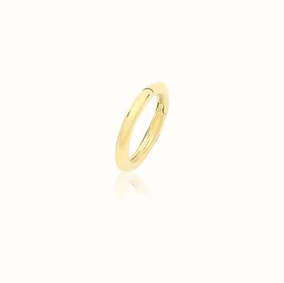 James Moore TH 9ct Yellow Gold Single Oval Clicker Hoop Earring ES2011
