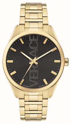 Versace V-VERTICAL | Black Dial | Gold PVD Steel Bracelet VE3H00622