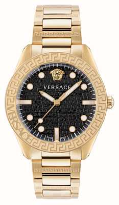 Versace GRECA DOME | Black Dial | Gold PVD Steel Bracelet VE2T00522
