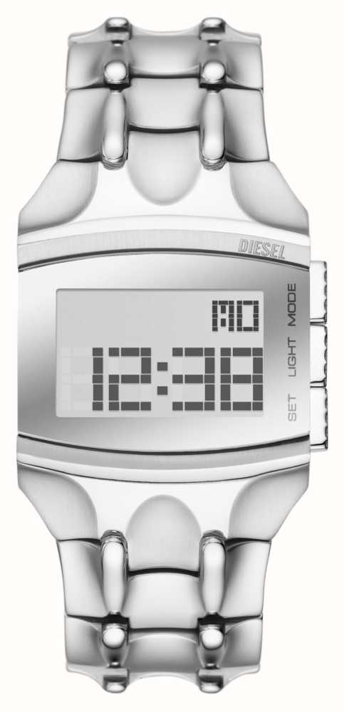 Diesel Men's Croco Digi Silver-toned Digital Watch DZ2155 - First