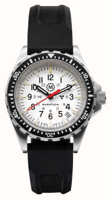 Marathon Arctic Edition Medium Diver's Quartz | MSAR | White Dial | Black Silicone Strap WW194027SS-0530