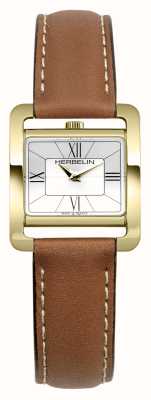 Herbelin 5th Avenue | Silver Dial | Brown Leather Strap 17137P08GD