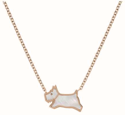 Radley Jewellery Radley By Design Necklace | Mother-of-Pearl Dog Pendant | Rose Gold Tone RYJ2352