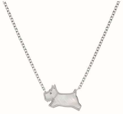 Radley Jewellery Mother-of-Pearl Dog Pendant Necklace | Silver Tone RYJ2551