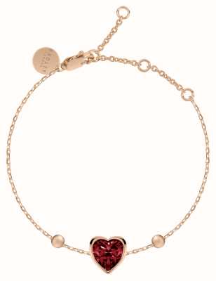 Radley Jewellery Esher Street Bracelet | Red Stone Charm | Rose Gold Tone RYJ3194