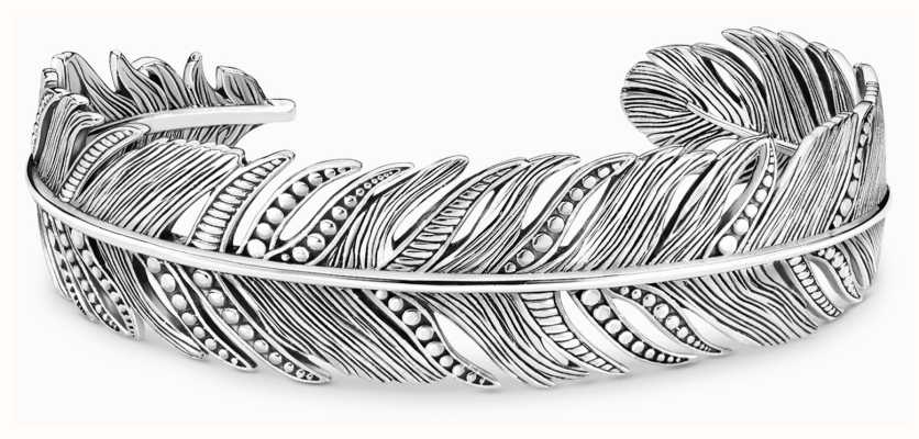 Thomas Sabo Rebel At Heart | Feather Bangle | Sterling Silver AR099-637-21-L17