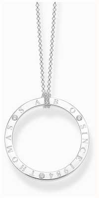 Thomas Sabo Circle Pendant Necklace | Sterling Silver | Crystal Set KE1877-051-14-L90