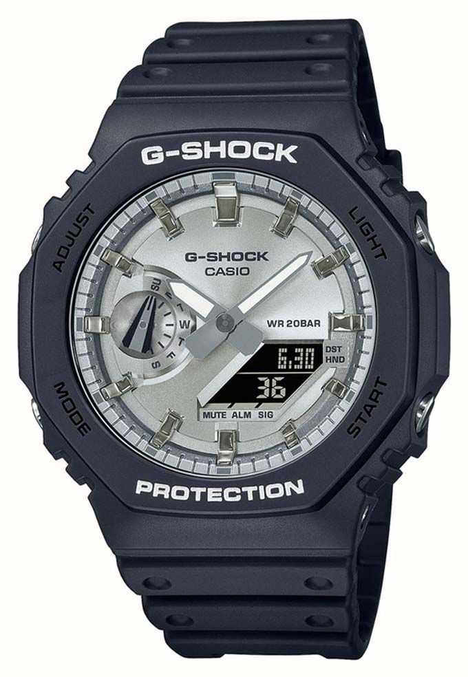 Casio G Shock GA 2100 Garish Octagon Series Silver Dial GA 2100SB 1AER