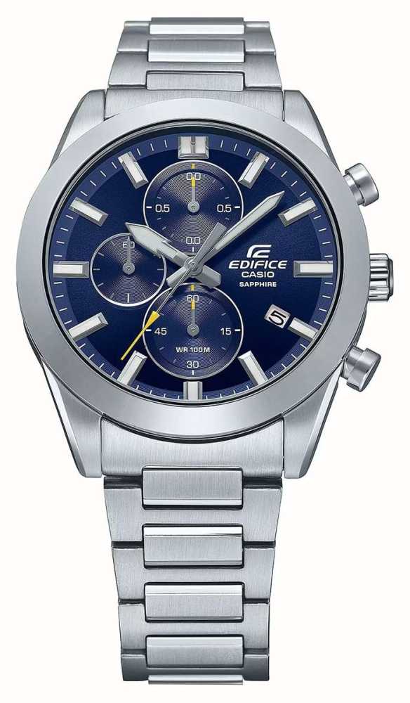 Casio edifice stainless steel double dial bracelet watch on sale