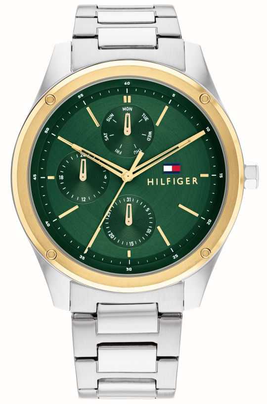 1710537 Steel Green First - Men\'s Watches™ Stainless Dial Tommy | Bracelet CAN Hilfiger | Class