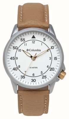 Columbia Viewmont Quartz White Dial / Camel Leather CSS15-007