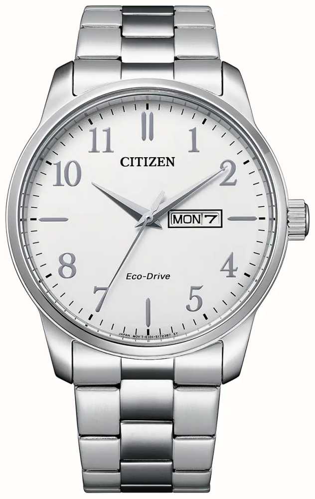 Citizen Men's | Eco-Drive | White Dial | Stainless Steel Bracelet