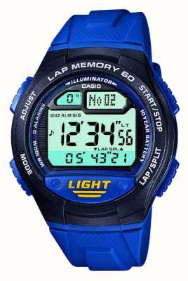 Casio Men's Classic Digital Dial / Blue Resin Strap W-734-2AVEF