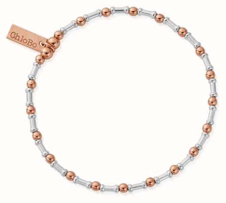 ChloBo Mixed Metal Rhythm Of Water Bracelet Rose Gold Plated Sterling Silver MBRHYTHM