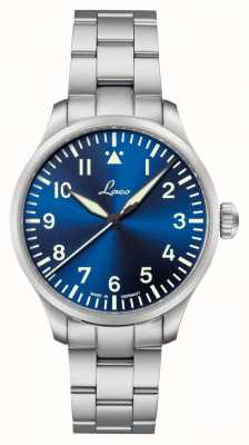 Laco Augsburg Blaue Stunde Automatic (39mm) Blue Sunray Dial / Stainless Steel Bracelet 862102.MB