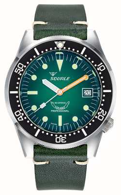 Squale 1521 Green Ray (42mm) Green Dial / Green Leather Strap 1521PROFGR.PVE