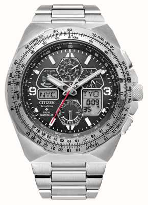 Citizen Promaster Eco-Drive Radio-Controlled Black Dial / Stainless Steel Bracelet JY8120-58E