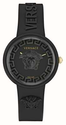 Versace Women's Medusa (39mm) Black Dial / Black Silicone Strap VE6G00223