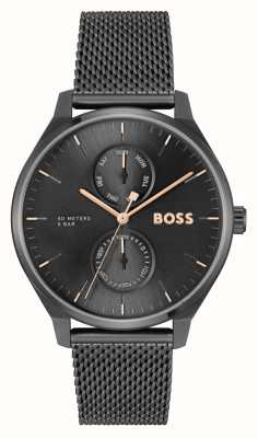BOSS | Men\'s | Watches™ Strap Leather | | | Black CAN Santiago Black Class Dial - First 1513864