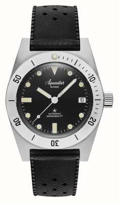 Aquastar Model 60 Re-Edition (37mm) Black Dial / Black Tropic M60-TRO
