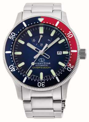 Orient Star ISO Diver Mechanical (43.5mm) Blue Dial / Stainless Steel Bracelet + Black Silicone Strap RE-AU0306L00B