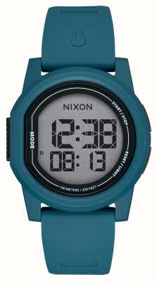 Nixon Disk (39mm) Digital Dial / Green Silicone Strap A1370-5192-00