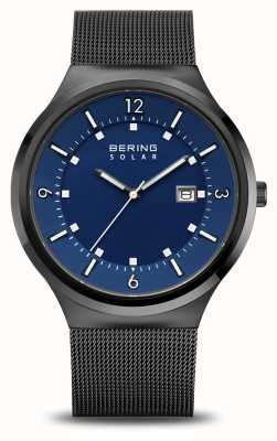 Skagen Men\'s Grenen Solar | Class Bracelet Black First Blue Watches™ Dial CAN - Steel | SKW6837 Mesh
