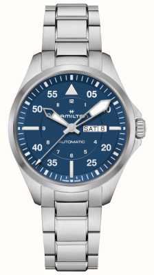 Hamilton Khaki Aviation Pilot Day-Date Automatic (42mm) Blue Dial / Stainless Steel Bracelet H64635140