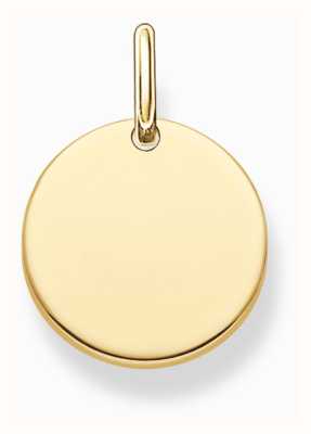 Thomas Sabo Small Disc Pendant Gold-Plated - Pendant Only LBPE0001-413-12