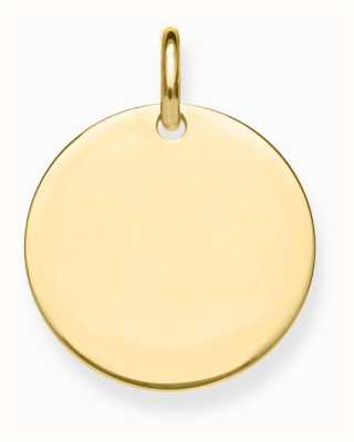 Thomas Sabo Large Disc Pendant Gold-Plated - Pendant Only LBPE0016-413-12