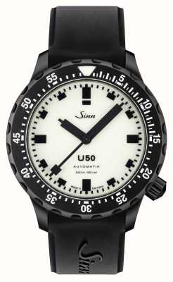 Sinn U50 S L Limited Edition - 500 Pieces (41mm) Luminous Dial / Black Silicone Strap 1050.0203 BLACK SILICONE