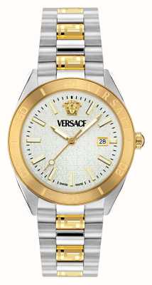 Versace V DOME (42mm) Silver Dial / Two-Tone Stainless Steel Bracelet VE8E00424