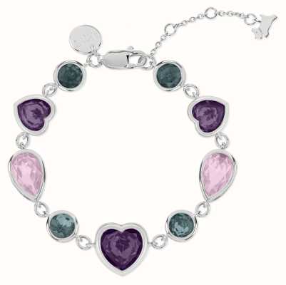 Radley Jewellery Silver Plated Coloured Heart and Stone Set Bracelet RYJ3391S