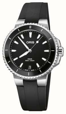 ORIS Aquis Date Automatic (36.5mm) Black Dial / Black Rubber Strap 01 733 7792 4154-07 4 19 64FC