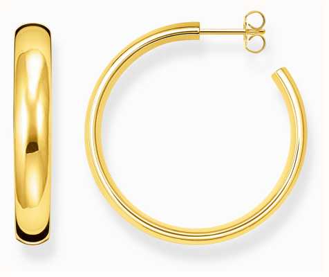 Thomas Sabo Medium Chunky Gold-Plated Sterling Silver Hoop Earrings 36mm CR640-413-39