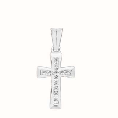 Perfection Crystals Channel Set Cross Pendant (0.15ct) P2148-SK