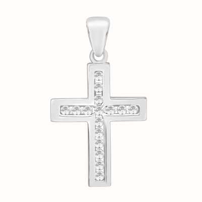 Perfection Crystals Channel Set Cross Pendant (0.25ct) P3102-SK