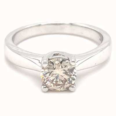 18k White Gold 1.02ct Solitaire Diamond Ring JM2409