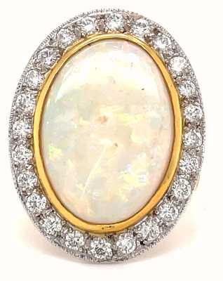 18k Yellow Gold Opal Diamond 0.80ct Ring JM8527