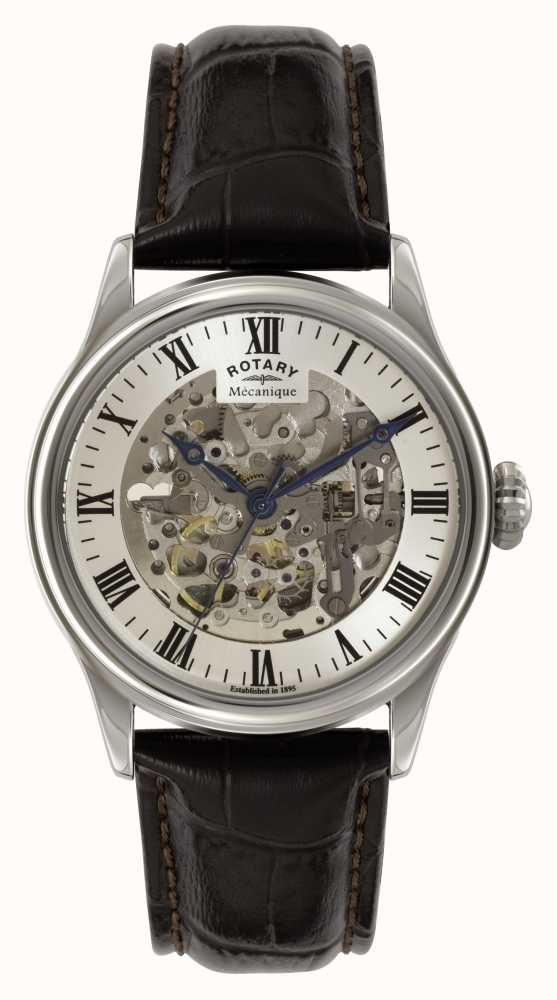 Rotary Mens Skeleton Automatic Leather GS02940/06 - First Class Watches ...