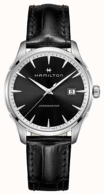 Hamilton Men's Jazzmaster Black Leather Strap Black Dial H32451731