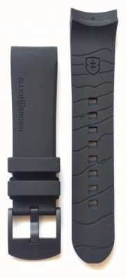 Elliot Brown Men's 22mm Black Rubber Gunmetal Tongue Buckle Strap Only EX-DISPLAY STR-R06 EX-DISPLAY