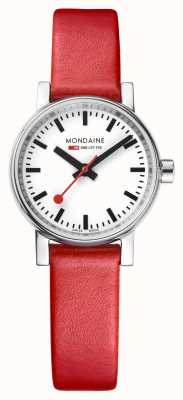 Mondaine Women's Evo2 Petite 26mm Red Leather Watch MSE.26110.LC