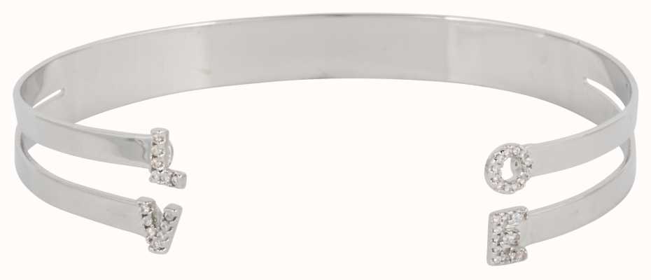 Mya Bay Stainless Steel "love 2 Bangle With Stones JC-LO-01.S