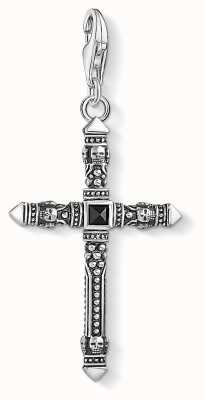 Thomas Sabo Ethnic Cross Black Medium Sterling Silver Charm 1556-507-11