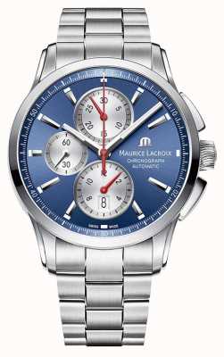 Maurice Lacroix Men's Pontos Chronograph Stainless Steel Blue Dial PT6388-SS002-430-1