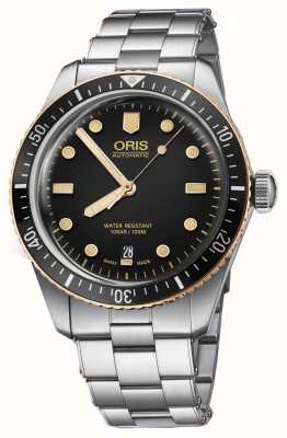 ORIS Divers Sixty-Five Automatic (40mm) Black Dial / Stainless Steel Bracelet 01 733 7707 4354-07 8 20 18