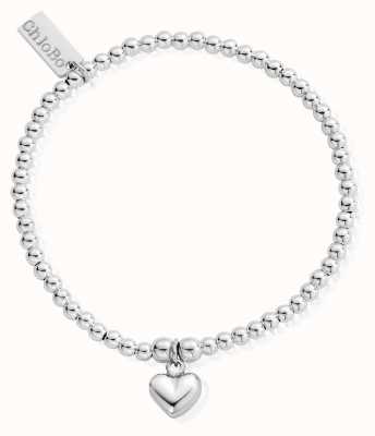 ChloBo Childrens Sterling Silver Cute Charm Puffed Heart Bracelet CSBCC023